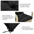 thumbnail image 4 of SHANNA Outdoor Chair Cushions, 4 Pack Tufted Thicken Waterproof Patio Chair Pad Wicker Chair Seat Cushion with Non-Slip Ties for Outdoor Furniture, Black, 4 of 13
