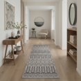 thumbnail image 3 of GENIMO 2' x 6' Boho Farmhouse Runner Rug, Machine Washable Non Slip Low Pile Hallway Runner Rug for Kitchen Laundry Room, Dusty Gray, 3 of 7