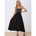 thumbnail image 4 of DARING DIVA Women's Boho Adjustable Spaghetti Strap Maxi Dresses L Black, 4 of 6