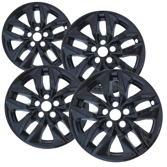 Set of 4 17 inch Gloss Black ABS Wheel Skins Compatible with 2021 - 2025 Toyota Sienna LE Impostors for 4261108200 Wheel Series