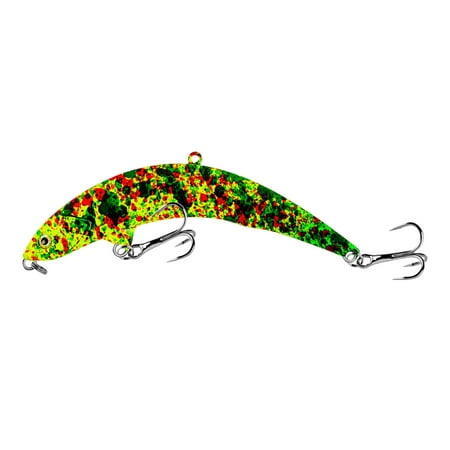 Aqyh Topwater Fishing Lure - 8CM/5.5G Curved with Triple Hook Long Casting Floating Artificial Hard Bait for Saltwater Freshwater