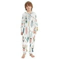 thumbnail image 2 of Vzayyk 4T-14Y Size Aviliable Cozy One-Piece Footless Sleeper Pajama Bees Flying Around Flower Pots, 2 of 8