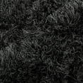 thumbnail image 2 of Well Woven Chie Black Silver Kuki Collection Ultra Shag Runner Rug (2'7" x 7'3"), 2 of 8