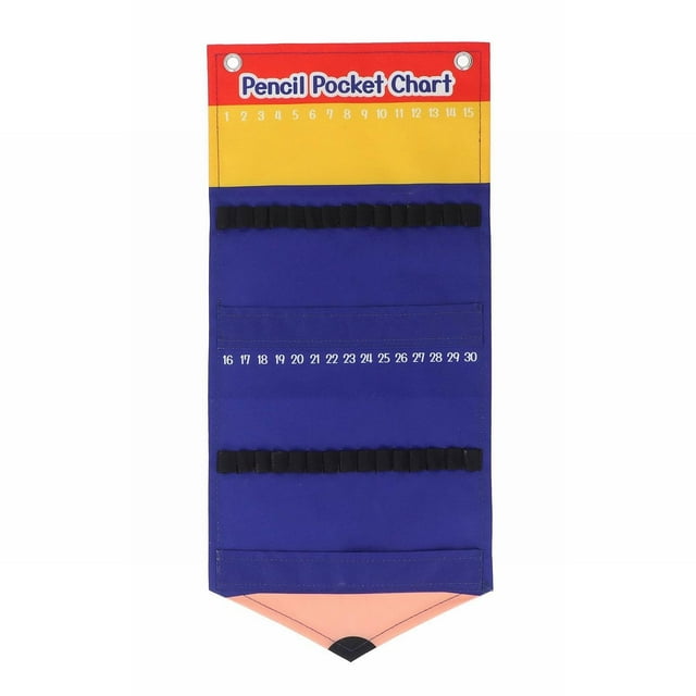 ZTTD Pencil Dispenser Chart, Numbered Pencil Parking, Pencil Pocket Chart with Quality Polyester Fabric, for Offices, Homes, Libraries, Reading Rooms