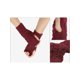thumbnail image 3 of Guantes de punto sin dedos de longitud de muñeca para mujer Inspire Chic, tamaño único, color rojo vino, otoño-invierno, 3 of 6