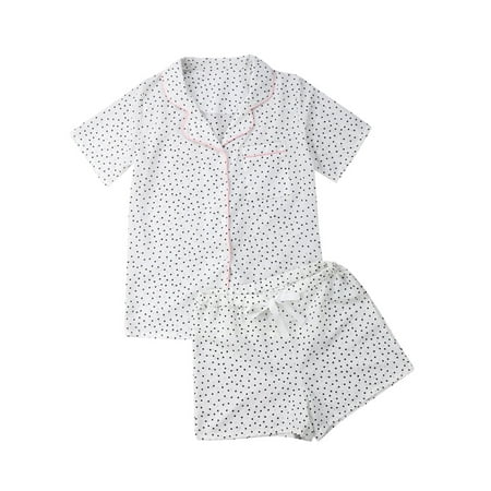 

Lisenrain Summer Women Homewear Pajamas Set Sleepwear Tops Pants Nightwear
