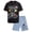 Hustle, variant on Quad Seven Boys Short Set Printed Graphic Short Sleeve Shirt & French Terry Matching Shorts 2 Piece