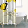 thumbnail image 4 of Yellow Butterfly Pattern Shower Curtain 36"x72" ,Bathroom Decorative Shower Curtains Set with 12 Hooks,Modern Waterproof Washable Shower Curtain, 4 of 6