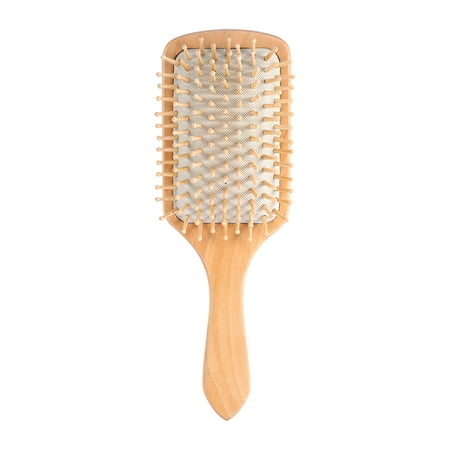 Natural Wooden Combs Paddle Hair Scalp Care Healthy Cushion Airbag Massage Hairbrush 2 Colors  , Hair Care Comb, Wodden (Best Wooden Comb In India)