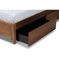 thumbnail image 7 of Baxton Studio Saffron Modern and Contemporary Walnut Brown Finished Wood Full Size 4-Drawer Platform Storage Bed, 7 of 7