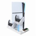 thumbnail image 4 of Multifunctional Cooling Stand for PS5 Pro & PS5 Slim, Dual Controller Charging Dock with Headphone Hanger Storage Organizer, 4 of 5