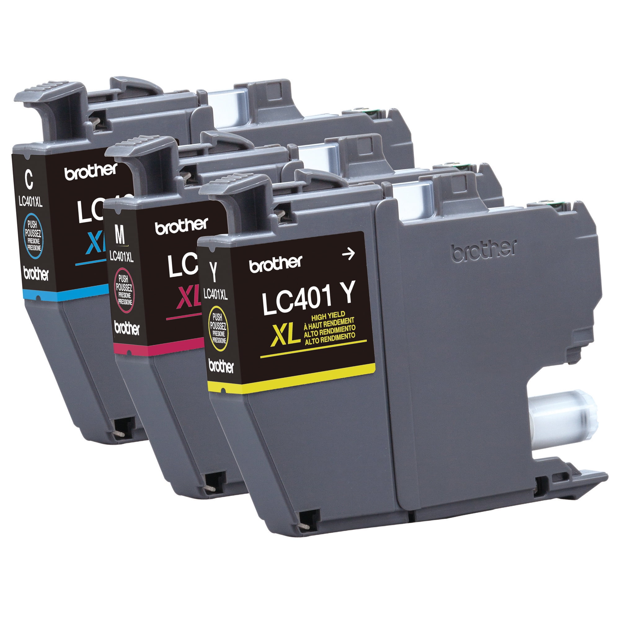 Brother, Ink Cartridges, LC401XL3PK High Yield 3-Pack, Color
