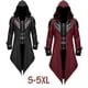 thumbnail image 2 of S-5XL Men New Fashion Devil Fashion Mens Gothic Style Hooded Jacket Coat Red Black Diesel Punk Assassin Creed Cosplay Costume Cardigans Coat for Men, 2 of 4