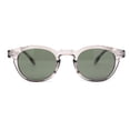 thumbnail image 2 of Mens Vintage Vibe Retro Hipster Keyhole Round Horn Rim Plastic Sunglasses Slate - Green, 2 of 4