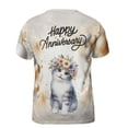 thumbnail image 2 of Happy Anniversary Manx Celebrates Wedding Love Family Party All Over Print 3D Shirt Unisex Merch Cat Lover Kitten Owner Gifts - 01015, 2 of 6