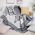 thumbnail image 4 of BUTORY Manta para Sofá Cama, Manta Geométrica para Sofá de Doble Cara en Blanco y Negro, Manta Multifuncional, Manta para Sofá Tejida de Algodón de Doble Cara, Funda para Sofá con Decoración para Sala de Estar, 4 of 9