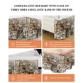 thumbnail image 6 of Retro Animal Print Bed Skirt Rustic Owl Envelope Pattern Linen Bed Skirts King Size 18 Inch Drop, Wrap Around Dust Ruffle&nbsp;Bedskirt with Adjustable Elastic Belt for Queen Size Beds, 6 of 7
