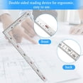 thumbnail image 4 of Escuadra en forma de L, escuadra de carpintero de 2 piezas, escuadra de carpintero de acero inoxidable de 150 x 300 mm, escuadra de ángulo recto de 90 grados para ingenieros, carpinteros y artesanos, 4 of 5