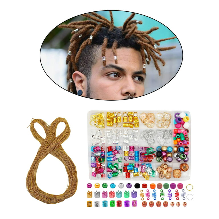 50pcs/lot Dreadlocks Hair Ring Hair Braid Beads Hair Braid Dread Dreadlock  Beads Cuffs Clips Approx 6mm Hole - Links, Rings & Tubes - AliExpress