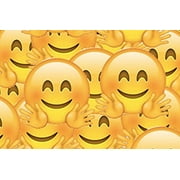 Emoji Hug Edible Cake Image Topper 1/4 Sheet