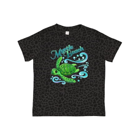 

Inktastic Myrtle Beach Cute Sea Turtle with Waves and Bubbles Gift Toddler Boy or Toddler Girl T-Shirt