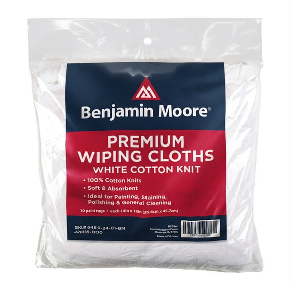 Benjamin Moore 1005316 14 x 18 in. Cotton Wiping Cloth - Case of 10 - Pack of 24