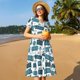 thumbnail image 4 of Balery Modern Furniture Vestidos sueltos de manga corta para mujer, vestidos de verano 2025, vestidos casuales de corte A con vuelo., 4 of 6