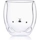 thumbnail image 1 of Hwagui - Linda taza de vidrio de doble pared, taza de vidrio para espresso, taza de café, taza de té, regalo perfecto para cumpleaños y vacaciones, taza de oso, 1 of 8