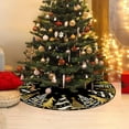 thumbnail image 6 of Christmas Tree Skirt 47 Inch Black Gold, Plush Xmas Tree Mat with Golden Snowflake Pattern, Vintage Holiday Decoration for Xmas Winter Party Home Decor, 6 of 6