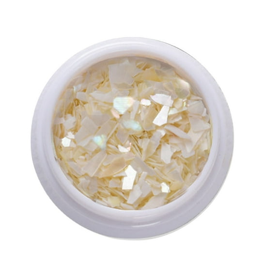 Happydeer 1 Box Nail Shells Irregular 3D Effect Flashing Crushed Stone Decorative Nail Art Decoration Phantom Color Natural Abalone Shell Pieces Nail Art Flakes for Salon