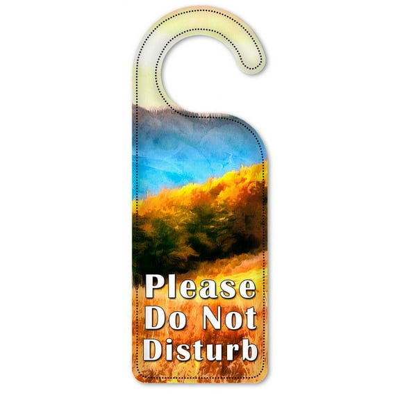 Do Not Disturb Door Knob Hanger Sign - Hillside Painting