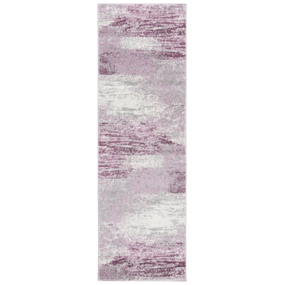 SAFAVIEH Adirondack Rudyard Abstract Runner Rug, Grey/Purple, 2'6" x 14'