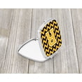 thumbnail image 2 of Letter R Chevron Black and Gold Compact Mirror, 2 of 4