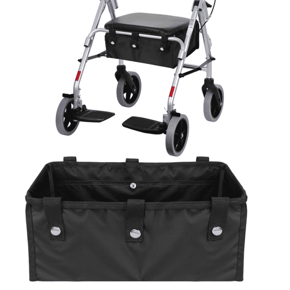 Under Seat Rollator Bags, Four Wheel Rollator Walker Basket Reusable Large Walker Bag Underseat Replacement Medical Basket Walkers Accessories Bags for Seniors Storage Book Essentials (Only Bag)