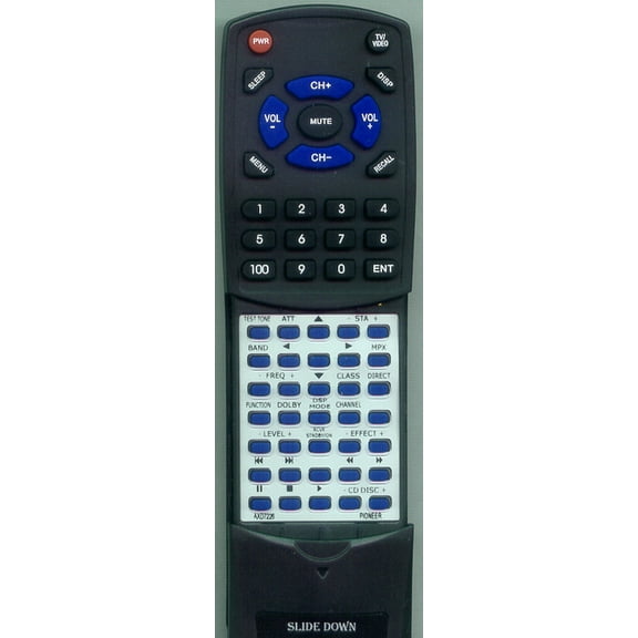 Replacement Remote for PIONEER AXD7166, RTAXD7226, CUVSX133, D4500K, VSX498, VSXD498, VSXD557, CU-VSX133