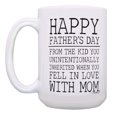 thumbnail image 2 of ThisWear Step-Dad Gifts Happy Fathers Day from the Kid Unintentionally Inherited 2 Pack 15oz Mugs Cups White, 2 of 4