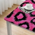 thumbnail image 5 of HAOXIT Tablecloths Pink Print Skin Square Table Covers Decorations for Holiday Dining Room Picnic Booth Props Supplies 40*40, 5 of 8