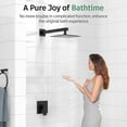 thumbnail image 5 of Matte Black Shower Faucet Set With Valve, Bathroom Shower System Included Stainless Steel Metal Rainfall Shower Head and Extra Long Shower Arm, 5 of 7