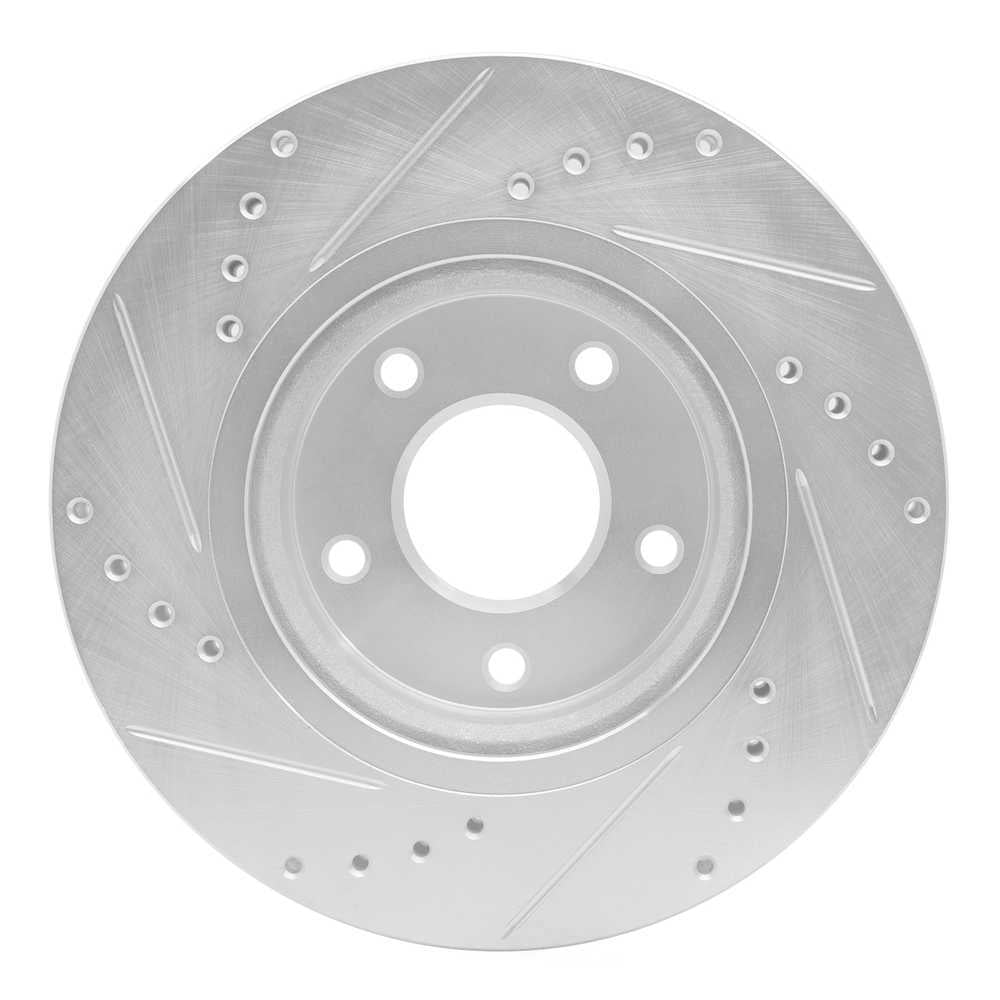 Dynamic Friction Company 631-67106R DFC Brake Rotor - Drilled And Slotted - Silver