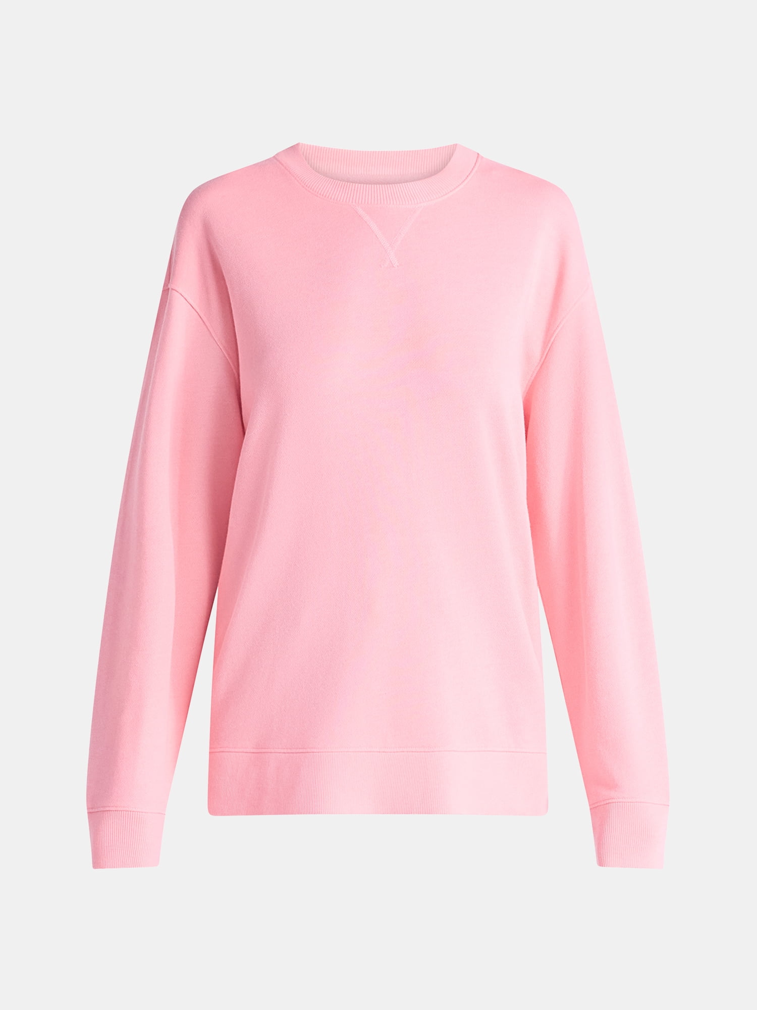 Time and Tru Women's and Women's Plus Crewneck Sweatshirt with Long Sleeves, Sizes XS-4X