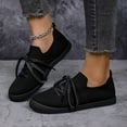 thumbnail image 5 of Womens Knit Low Top Fashion Sneakers Autumn Stretchy Lace up Slip on Walking Flats Casual Shoes, 5 of 7