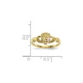 thumbnail image 5 of 10K Yellow Gold Ring Band Black Hills Diamond-cut Tri-Color Claddagh, Size 6, 5 of 5