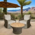 thumbnail image 6 of Padma's Plantation Capri Outdoor Swivel Chair Seminyak Sand in Naturral, 6 of 9