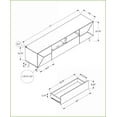 thumbnail image 3 of TV Furniture | 72 Inch Mid-Century Modern Walnut TV Stand with Storage | Walnut | TV Size Ranges 70-79 inches, 3 of 4