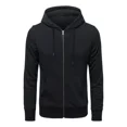 thumbnail image 4 of Sudadera Capucha Tipo Cárdigan Color Liso Para Hombre Casual, 4 of 8