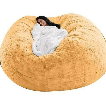 Big Round Soft Fluffy Bean Bag Lazy Sofa Bed Cover | Walmart Canada