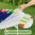 thumbnail image 5 of Colorful Paint Burst Pattern Round Fitted Tablecloth with Elastic Edge,Dining Table Cover Waterproof,Outdoor Round Tablecloth for Camping,Dining,Indoor and Outdoor, 5 of 7