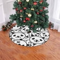thumbnail image 2 of FMSHPON Bear Panda Cartoon Xmas Christmas Tree Skirt Stand Mat for Holiday Party Decoration Indoor Outdoor 36 inches, 2 of 3