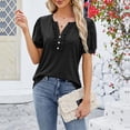 thumbnail image 6 of TRUBKH Button Down Shirts Short Sleeve Shirts for Women Blouses for Women Casual Summer Button Down Shirts for Women Clothes for Occasion Cotton Linen Cardigan Chic Linen Shirts for Women Black 2xl, 6 of 9