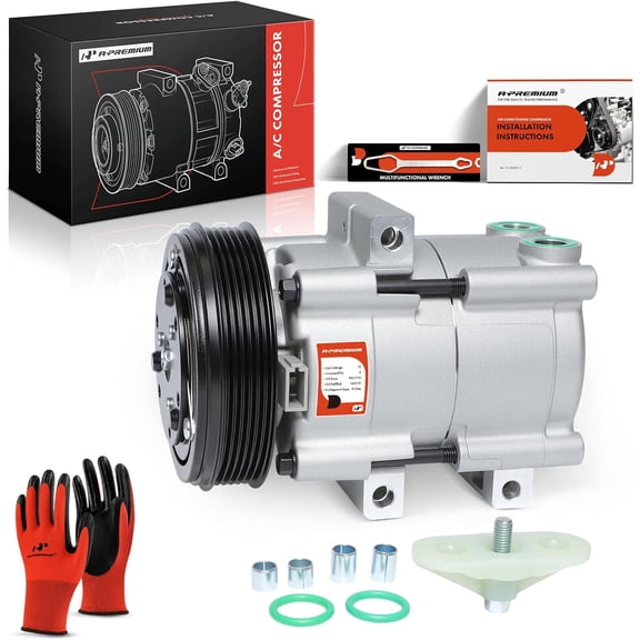 A-Premium AC Compressor with Clutch Compatible with Ford F-150 1997-2006 F-150 Heritage 2004 V6 4.2L